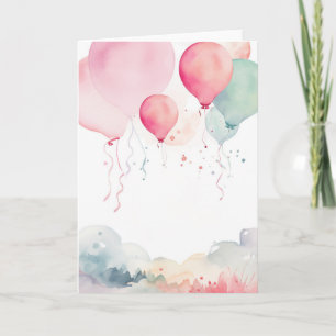 気球グリーティングカード カード