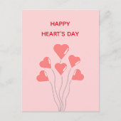 気球ハート ポストカード (正面)