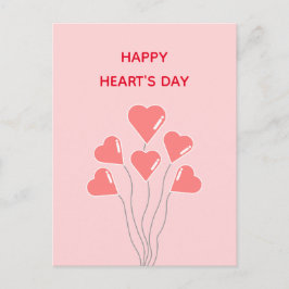 気球ハート ポストカード