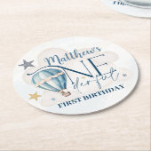 気球パーソナライズされた紙のコースターに乗る ラウンドペーパーコースター (アングル)