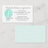 気球ベイビーシャワーレジストリー エンクロージャーカード (正面/裏面)