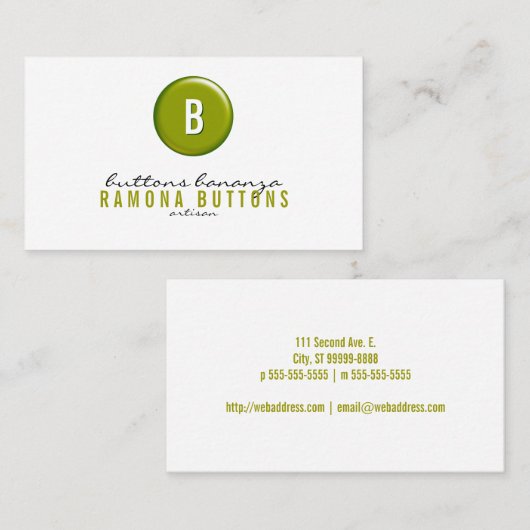 気球ボタン 名刺 (正面/裏面)