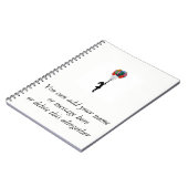 気球メモ帳、ノートを持つ女の子 ノートブック (左側)