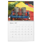 気球一年中 カレンダー (2月 2027)
