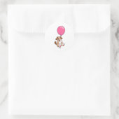 気球付き犬 ラウンドシール (バッグ)