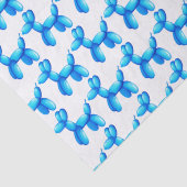 気球動物のプードル犬の青パターン 薄葉紙 (詳細)