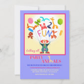 気球動物の招待状 招待状 (正面)