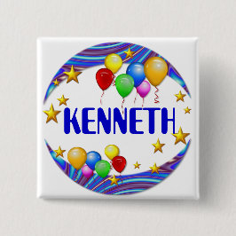 気球及び星の~の名前ボタン 缶バッジ