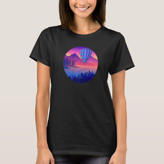 気球好きのためのクールな熱気球フライト Tシャツ (正面)