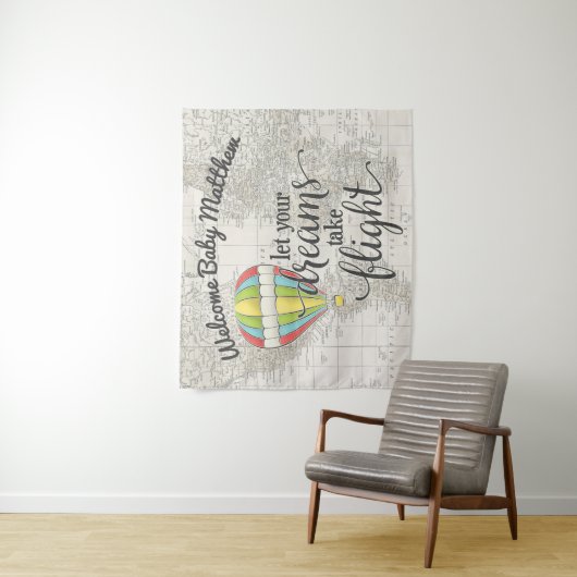 気球旅行 ベビーシャワー タペストリー (インサイチュ)