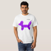 気球犬の紫色 Tシャツ (正面フル)