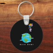 気球着陸地付き宇宙飛行士 | キーホルダー (正面)