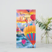 気球、カラフル及び景色 カード (スタンド正面)