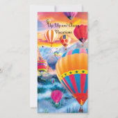 気球、カラフル及び景色 カード (正面)