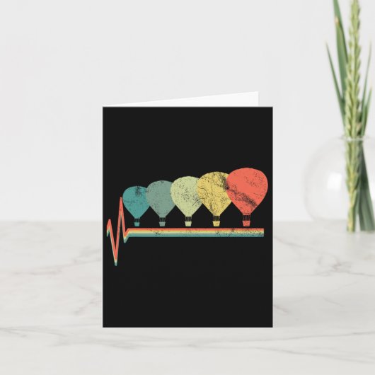 気球 ヴィンテージ フライト パイロット 航空士 カード (正面)