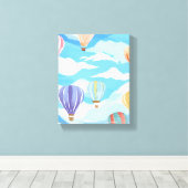 気球 水彩画 アート キャンバスプリント (インサイチュ (ウッドフロア))