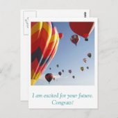 気球、私はあなたの未来に興奮している。おめでとう! ポストカード (正面/裏面)
