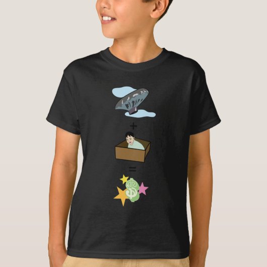 気球 + 箱= $$のスターの座$$に隠れている男の子 Tシャツ (正面)