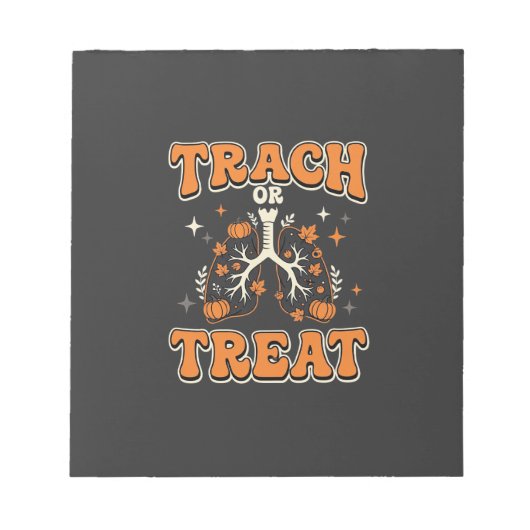 気管孔 Halloween 呼吸器デザイン ノートパッド (正面)