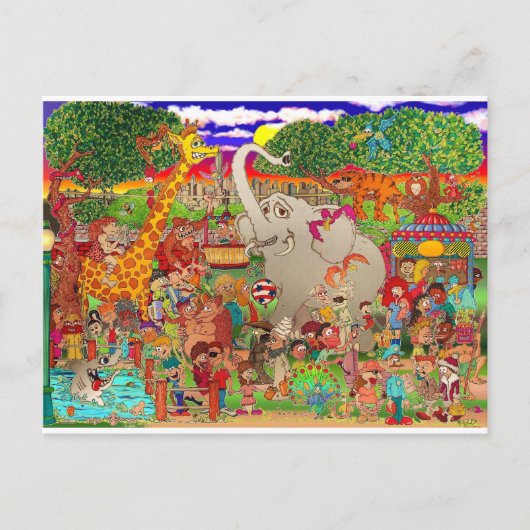 気管支動物園の機能 ポストカード (正面)