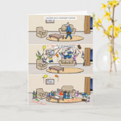 気絶のヤギのびっくりパーティカード カード (黄色い花)