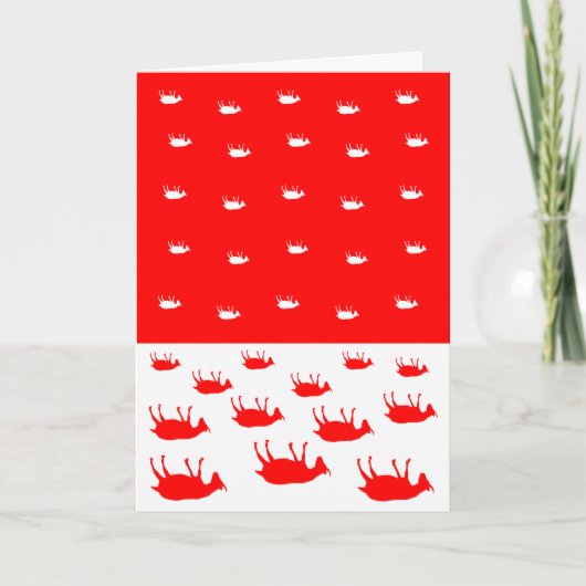 気絶のヤギのクリスマスカード シーズンカード (正面)