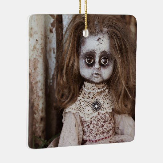 気色悪いゴシック様式磁器の人形のビクトリア時代の人のゴシック セラミックオーナメント (右)