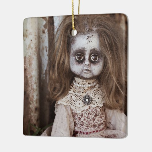 気色悪いゴシック様式磁器の人形のビクトリア時代の人のゴシック セラミックオーナメント (左)