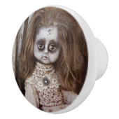 気色悪いゴシック様式磁器の人形のビクトリア時代の人のゴシック セラミックノブ (右)