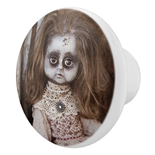 気色悪いゴシック様式磁器の人形のビクトリア時代の人のゴシック セラミックノブ (右)