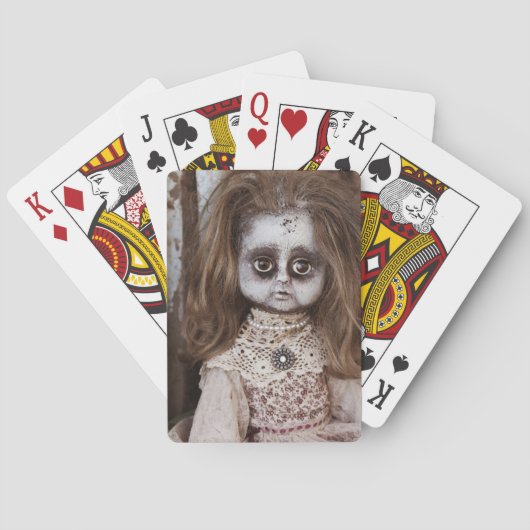 気色悪いゴシック様式磁器の人形のビクトリア時代の人のゴシック トランプ (裏面)