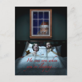 気色悪いサンタのクリスマスカード シーズンポストカード