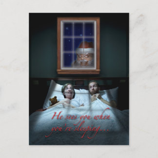 気色悪いサンタのクリスマスカード シーズンポストカード