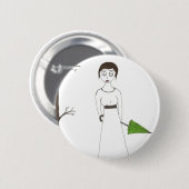 気色悪いジェーンAustenの米の絵画 缶バッジ (正面&裏面)