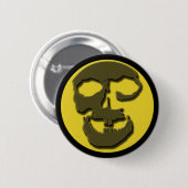 気色悪いスカルの顔および満月プロダクト 缶バッジ (正面&裏面)