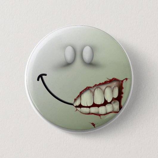 気色悪いスマイル 缶バッジ (正面)