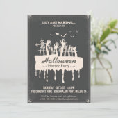 気色悪いハロウィンの恐怖パーティの招待状 招待状 (スタンド正面)