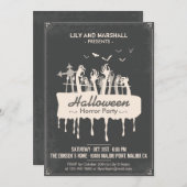 気色悪いハロウィンの恐怖パーティの招待状 招待状 (正面/裏面)