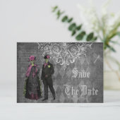 気色悪いハロウィンの花嫁及び新郎の保存日付 セーブザデート (スタンド正面)