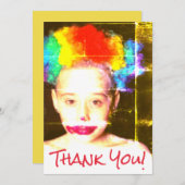 気色悪いピエロの子供のサンキューカード シーズンカード (正面/裏面)