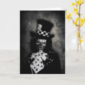 気色悪いピエロの挨拶状 カード (黄色い花)