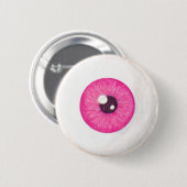 気色悪いピンクの眼球ボタン 缶バッジ (正面&裏面)