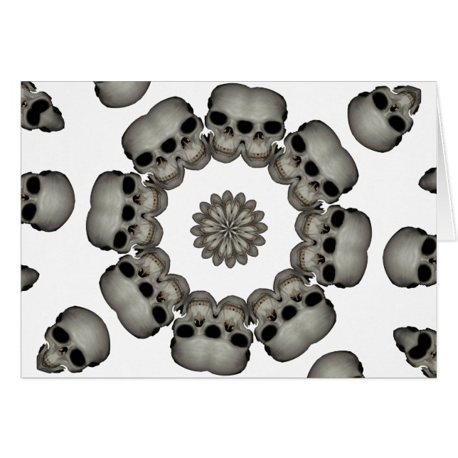 気色悪い人間のスカルの曼荼羅 (正面横)