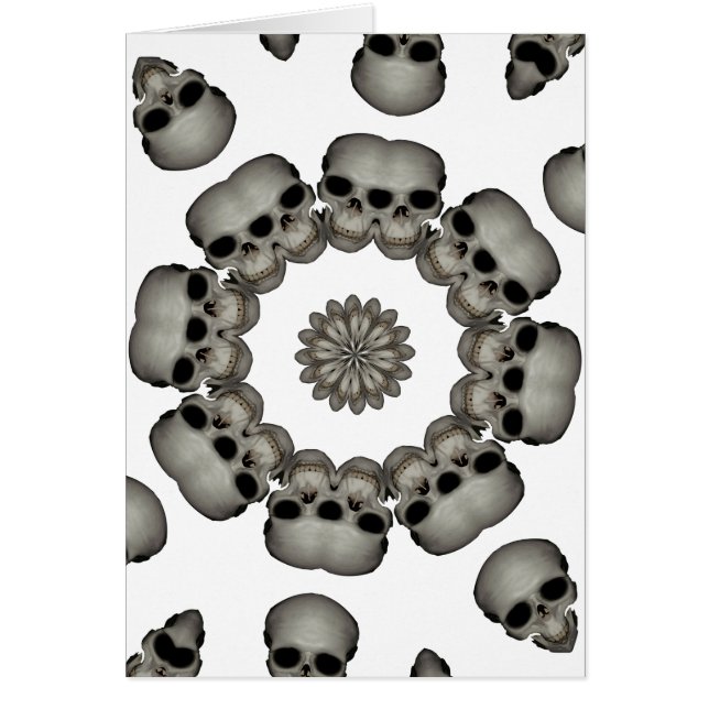 気色悪い人間のスカルの曼荼羅 (正面)