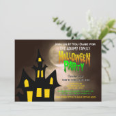 気色悪い墓地のお化け屋敷のハローウィンパーティ 招待状 (スタンド正面)