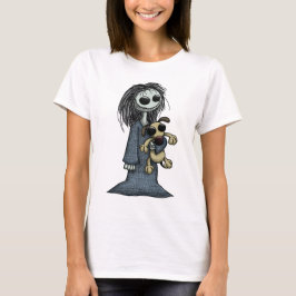 気色悪い子犬を持つ気色悪い女の子 Tシャツ