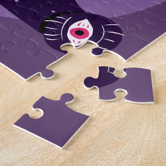 気色悪い手は監視目が付いている風変わりな指を備えています ジグソーパズル (側面)