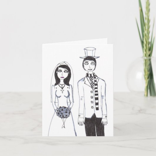 気色悪い結婚式のrsvp 招待状 (正面)