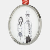 気色悪い結婚式 メタルオーナメント (左)