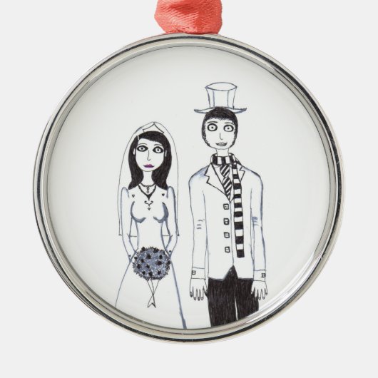 気色悪い結婚式 メタルオーナメント (正面)